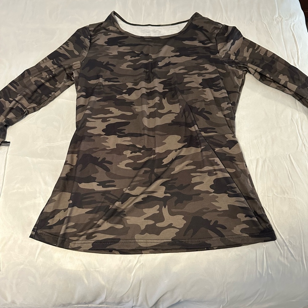 Camouflage Long Sleeve Women's Top